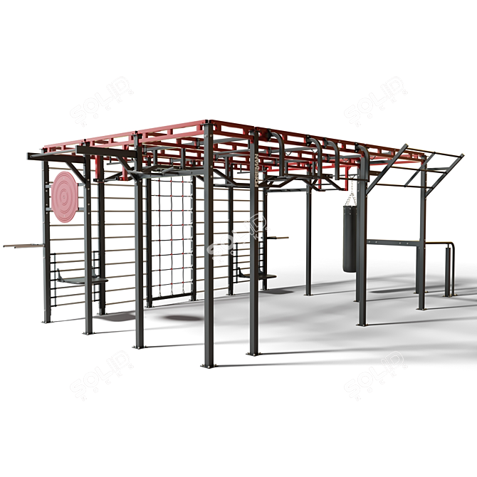 Outdoor Workout Station Set "Foreman 3D model image 5