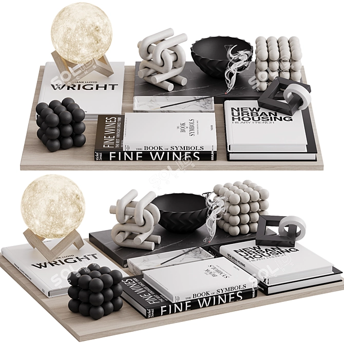  Lunar Decor Set 3D model image 1