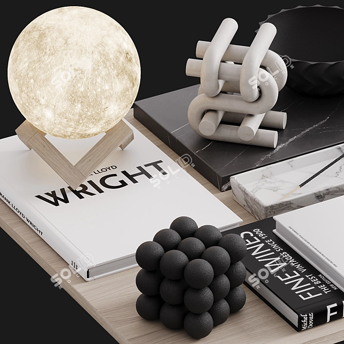  Lunar Decor Set 3D model image 3