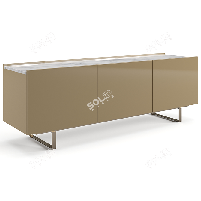 Contemporary Misuraemme Square Sideboard 3D model image 2