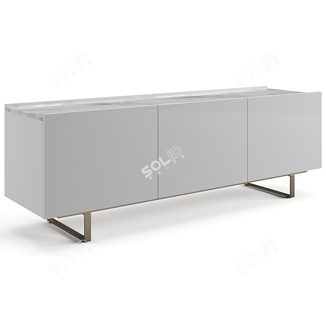 Contemporary Misuraemme Square Sideboard 3D model image 3