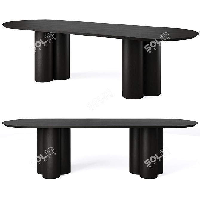 Modern Dining Set by Cazarina 3D model image 3