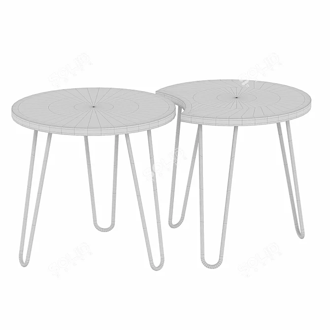 Out of Stock: Yels Toeka Coffee Table Set 3D model image 2