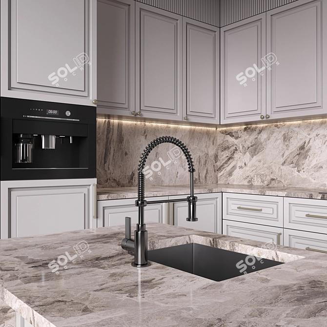 Neoclassic 138 Kitchen Corner Set 3D model image 3