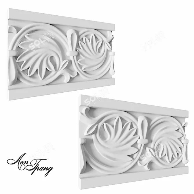 Elegant Decorative Friezes Set 3D model image 3