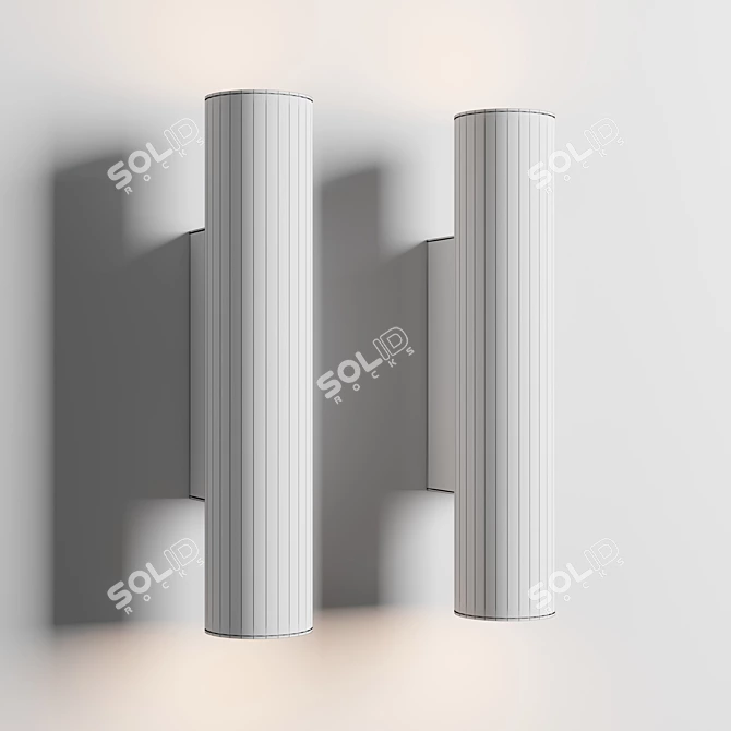 Natural Wood and Stone Lamp 3D model image 4