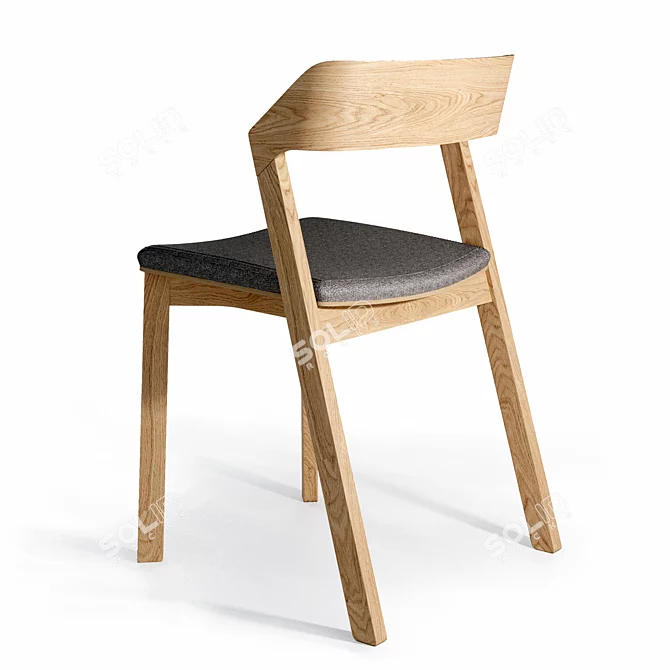 Scandinavian Style Oak Chair 3D model image 10