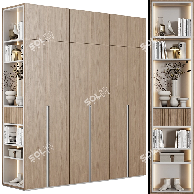 Modern Modular Wardrobes 76 3D model image 2