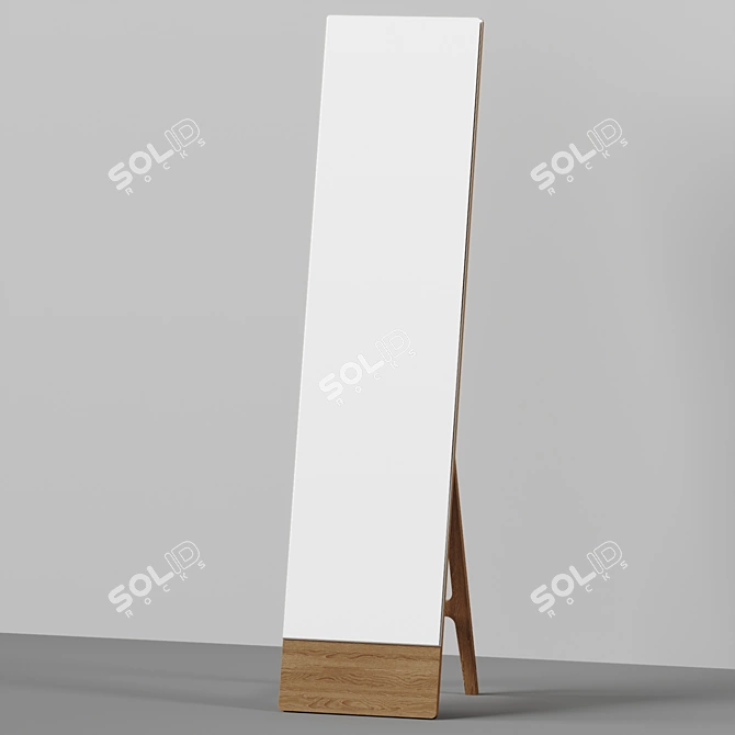 Swedese Mira Stand Mirror, Stylish Reflection 3D model image 3