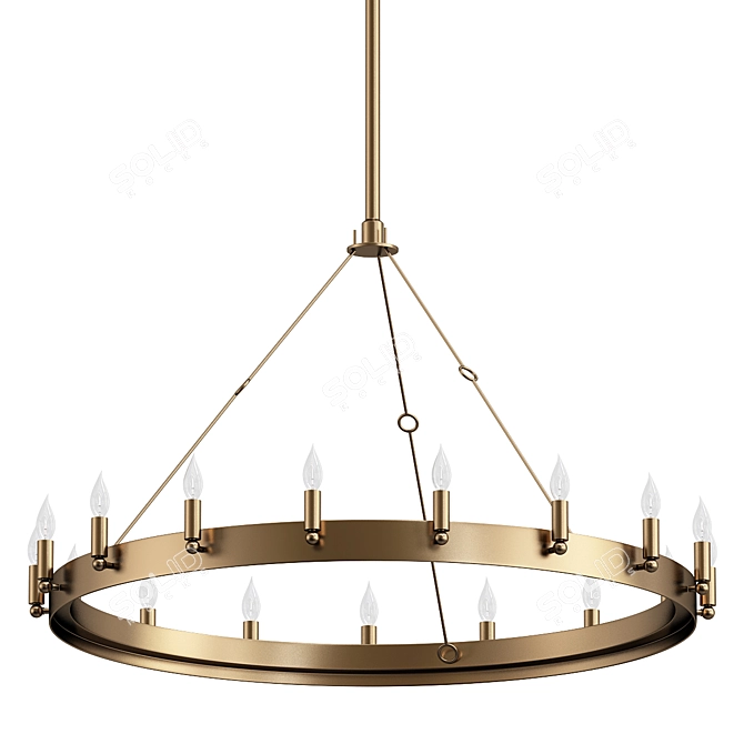 Vintage Candelabra Chandelier 38 3D model image 1