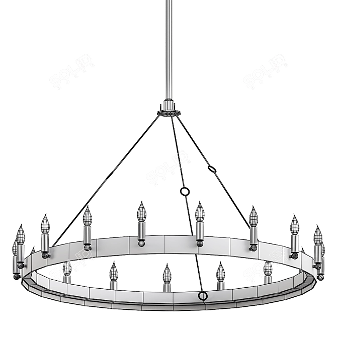 Vintage Candelabra Chandelier 38 3D model image 3