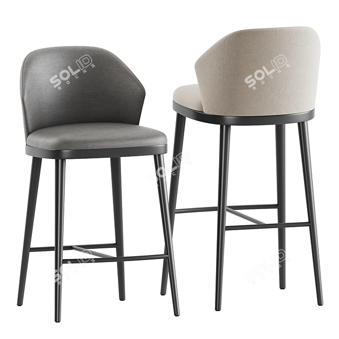 Bonaldo Mida Too Stool Set 3D model image 1