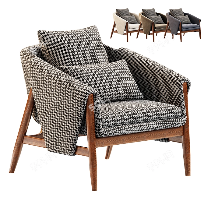 Contemporary GROSS Armchair Design 3D model image 1