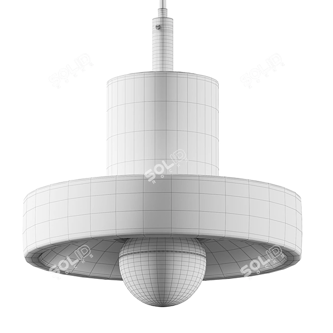 Sleek Stone Pendant Light, Modern 3D model image 5