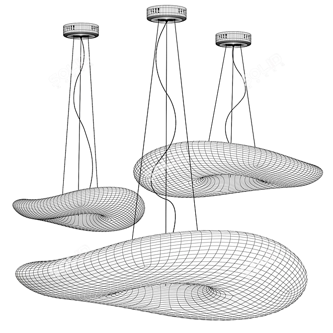 Chic Mr. Magoo Pendant Lights 3D model image 6