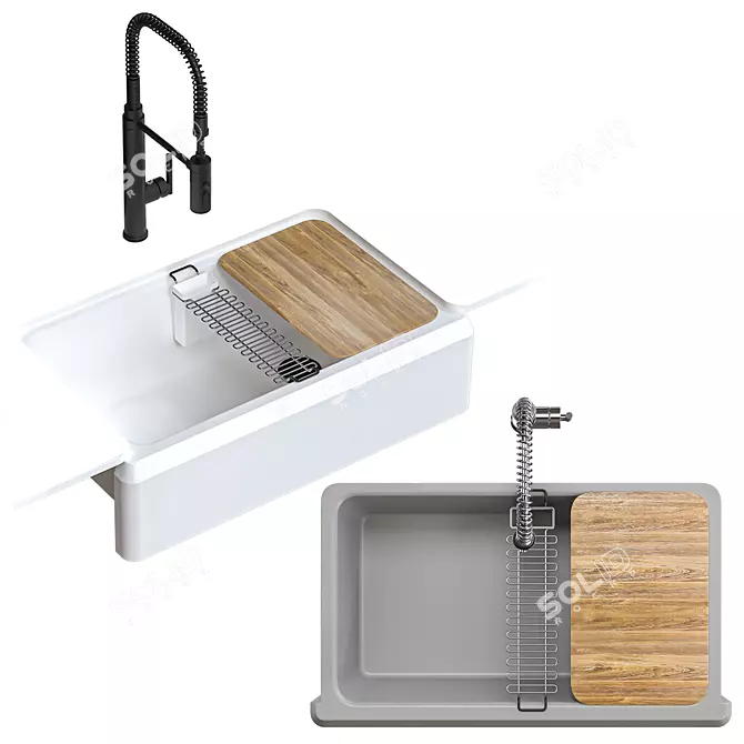 Kitchen Sink Set Polys: 779610 3D model image 4