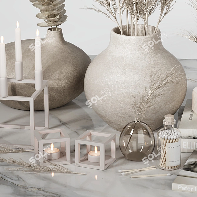 Natural Harmony Decor Set 3D model image 4