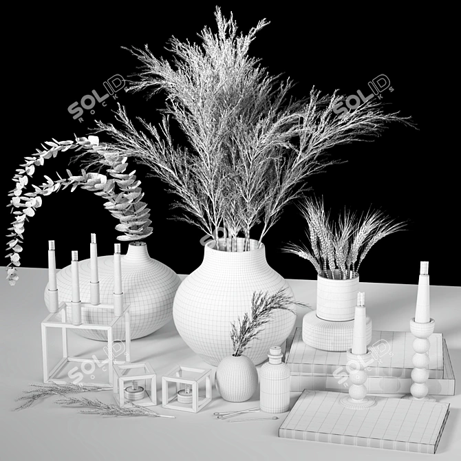 Natural Harmony Decor Set 3D model image 6