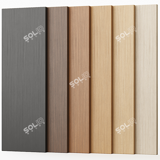 Seamless Oak Wood Texture Pack 3D model image 1