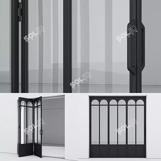 Corona Aluminium Door 337 Render 3D model image 3