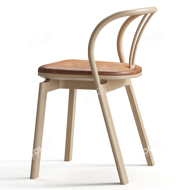 Flow DM Upholstered Dining Chair 3D model image 5