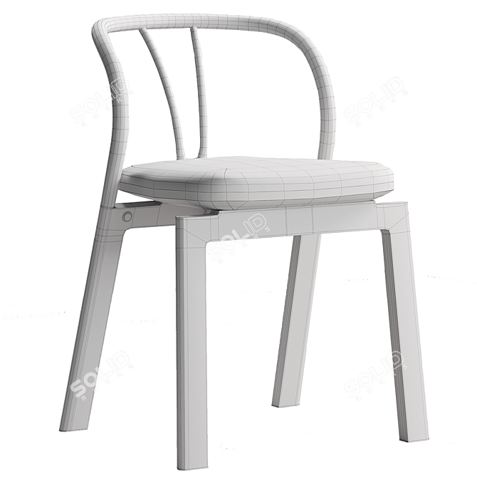 Flow DM Upholstered Dining Chair 3D model image 6