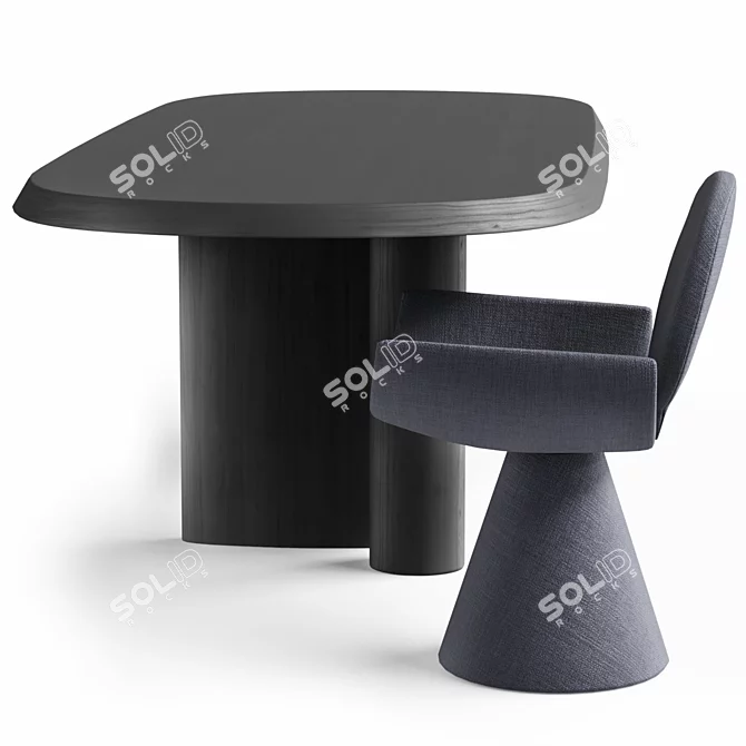 Customizable Padiglioni Table and Youpi Chair 3D model image 8
