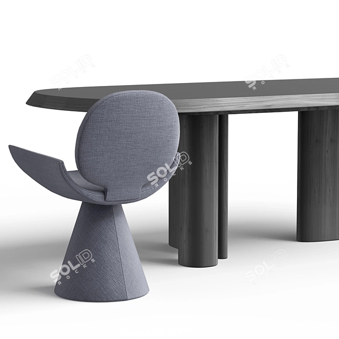 Customizable Padiglioni Table and Youpi Chair 3D model image 13