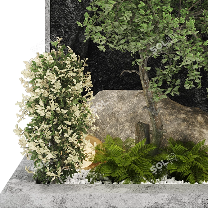 Garden Greenery Set 136 3D model image 4