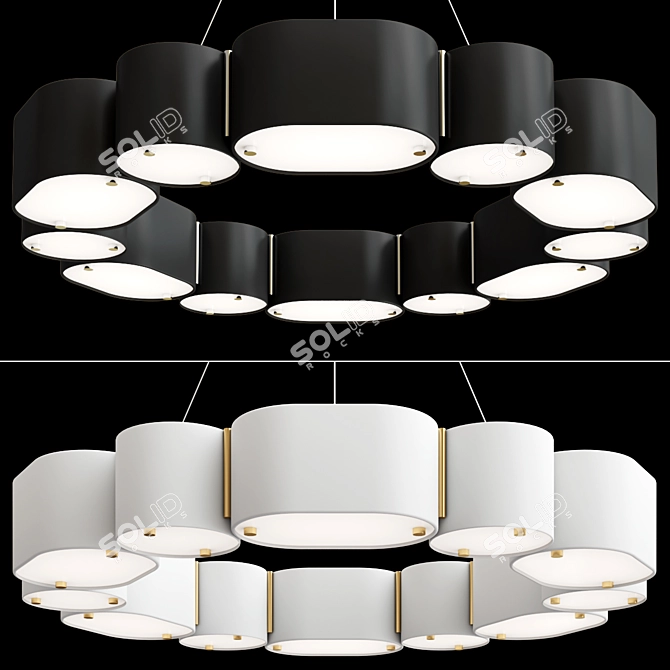 Opal Chandelier: Elegance Redefined 3D model image 3