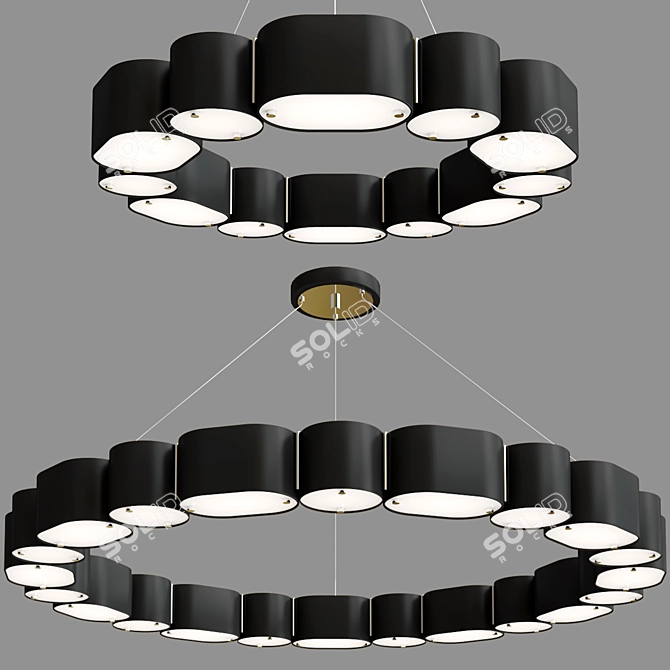 Opal Chandelier: Elegance Redefined 3D model image 5