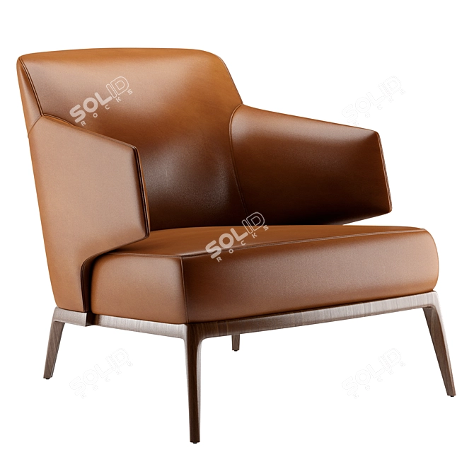 Elegant Modern Armchair Frigerio Amanda 3D model image 1