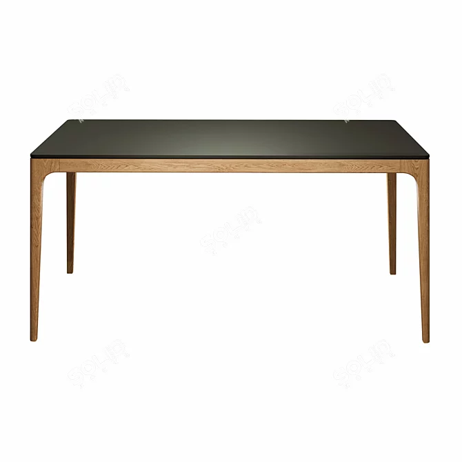 Stylish Oak Dining Table 3D model image 8