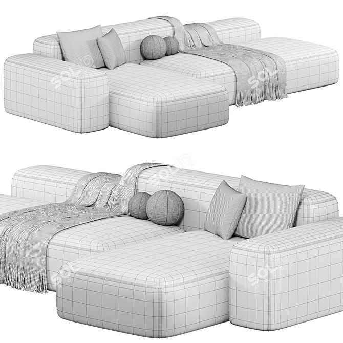 Modern Bubble Sofa by Formmebel 3D model image 5