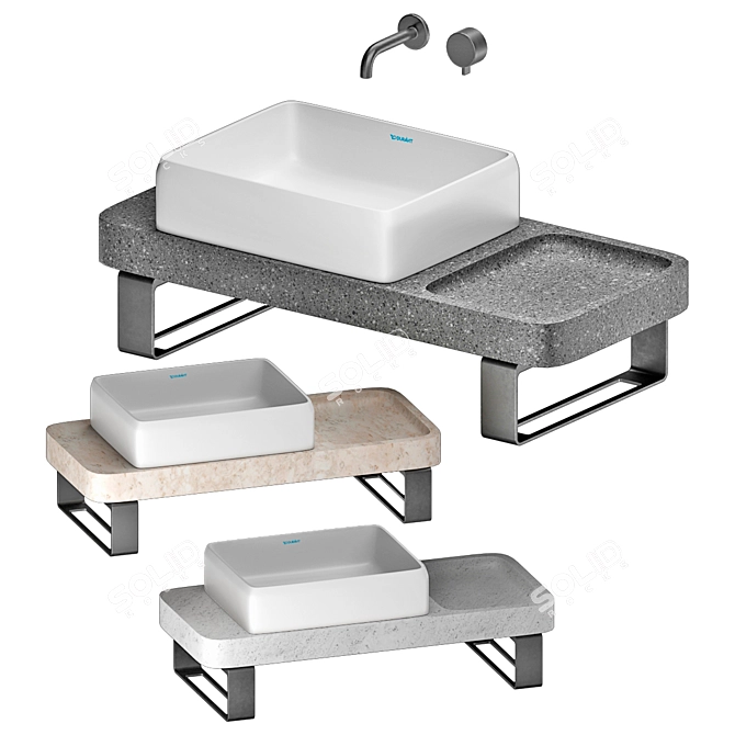 Qatego Vanity Sink by Duravit 3D model image 5