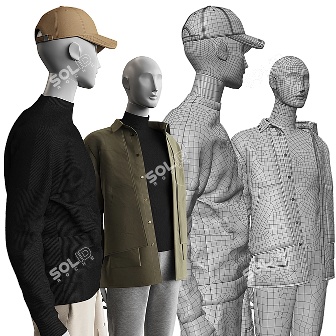 JUNO Men's Casual Mannequin Wear 3D model image 6