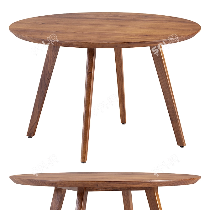 Modern Round Dining Table - 3DsXYZ 3D model image 1