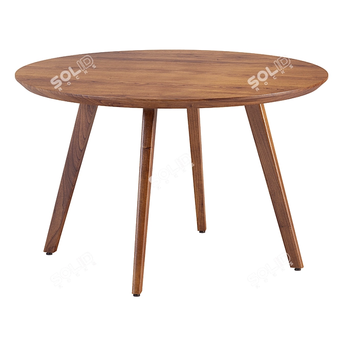 Modern Round Dining Table - 3DsXYZ 3D model image 2