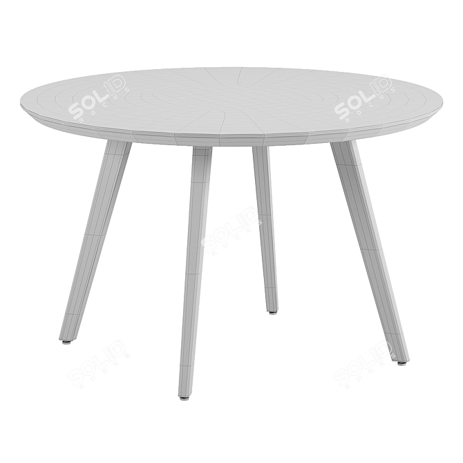 Modern Round Dining Table - 3DsXYZ 3D model image 4