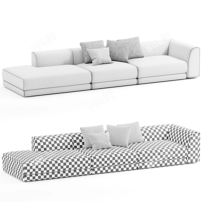 Luxury Rafael Sofa in Corona 3D model image 4