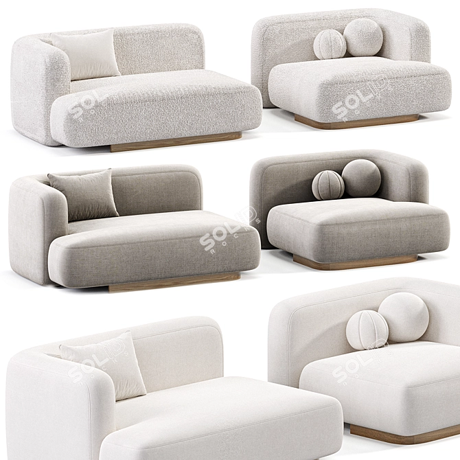 Modern Modular Sofa, 2015 Design 3D model image 1