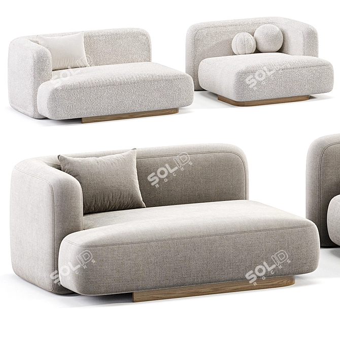 Modern Modular Sofa, 2015 Design 3D model image 3