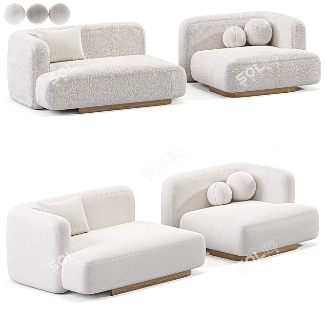 Modern Modular Sofa, 2015 Design 3D model image 5