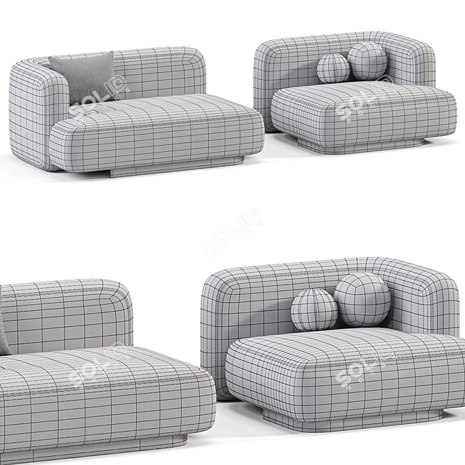 Modern Modular Sofa, 2015 Design 3D model image 6