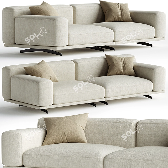 Eichholtz Sofa Grasso: Stylish Modern Design 3D model image 1