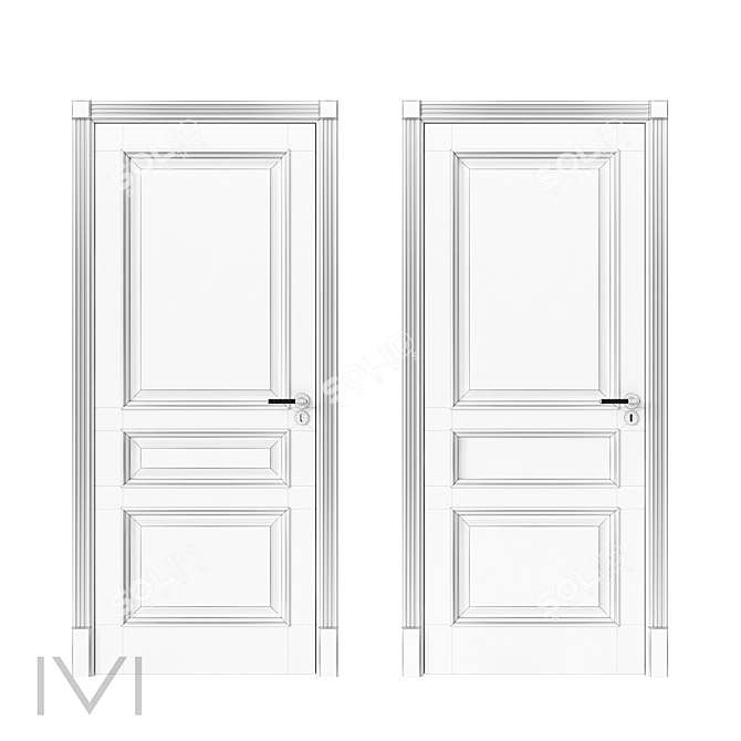 London Series Interior Doors 3D model image 4