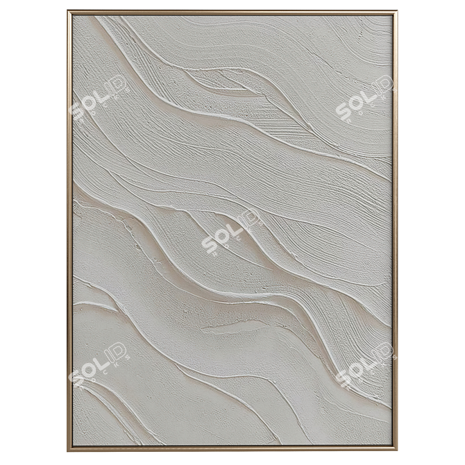 Modern Minimalist Abstract Painting Duo 3D model image 5