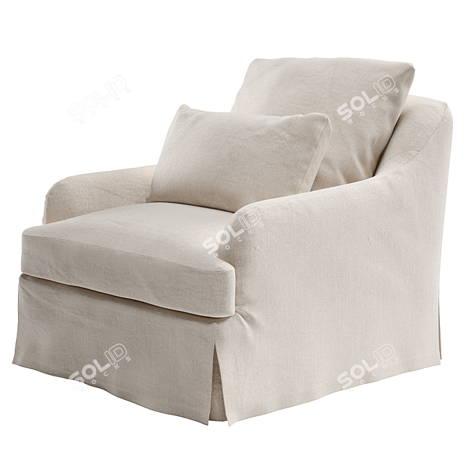 Van Duysen Armchair Zara Home 3D model image 3