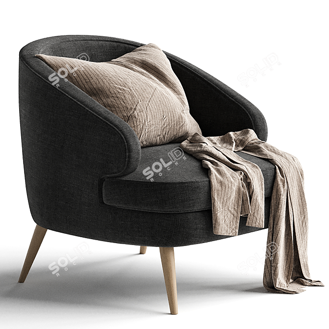 Modern Peter Armchair 3D Model 3D model image 2