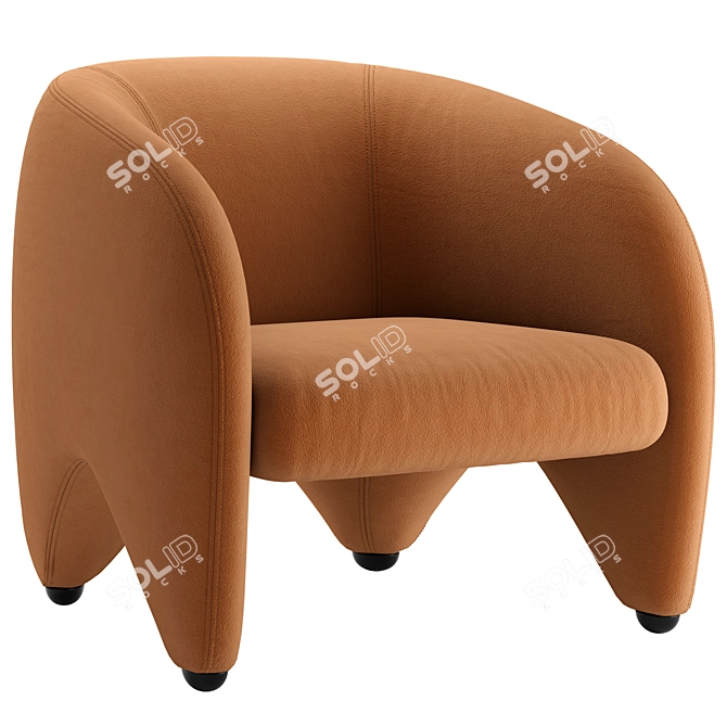 Yuzu Modern Armchair 3D Model 3D model image 3